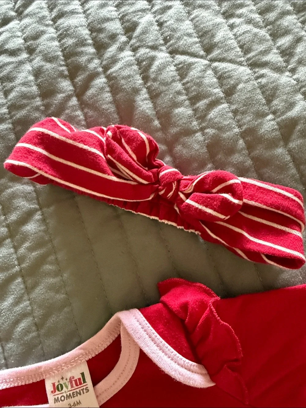 Infant Pink Candy Cane Tutu Costume Set with Headband